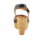 Sandalo da donna in vernice blu con cinturino, plateau e zeppa 9 - Misure disponibili: 33, 34, 42, 43, 44