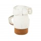 Chaussure ouverte pour femmes en cuir blanc et argent avec courroie talon 2 - Pointures disponibles:  32