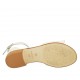 Scarpa aperta da donna in pelle bianca e argento con cinturino tacco 2 - Misure disponibili: 32