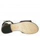 Scarpa aperta da donna in pelle nera e bronzo con cinturino tacco 2 - Misure disponibili: 32, 34
