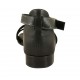 Chaussure ouverte pour femmes en cuir noir avec courroie talon 2 - Pointures disponibles:  32, 33, 44
