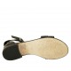 Scarpa aperta da donna in pelle nera con cinturino tacco 2 - Misure disponibili: 32, 33, 44