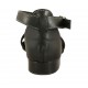 Chaussure ouverte pour femmes en cuir noir avec courroie et perles talon 2 - Pointures disponibles:  32, 33, 43, 44, 45