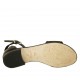 Scarpa aperta da donna in pelle nera con cinturino e perle tacco 2 - Misure disponibili: 32, 33, 43, 44, 45