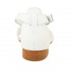 Chaussure ouverte pour femmes en cuir blanc avec courroie et perles talon 2 - Pointures disponibles:  32, 33, 34, 43, 44