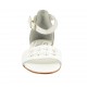 Scarpa aperta da donna in pelle bianca con cinturino e perle tacco 2 - Misure disponibili: 32, 33, 34, 43, 44