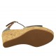Scarpa aperta da donna con cinturino, zeppa e plateau in pelle avio zeppa 9 - Misure disponibili: 43, 44