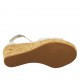 Scarpa aperta da donna con cinturino e plateau in pelle stampata bianca zeppa 7 - Misure disponibili: 44