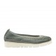 Ballerina da donna in pelle forata avio zeppa 3 - Misure disponibili: 32