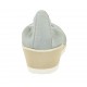 Escarpin pour femmes en cuir bleu gris talon compensé 4 - Pointures disponibles:  42, 43, 44