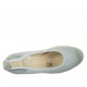 Escarpin pour femmes en cuir bleu gris talon compensé 4 - Pointures disponibles:  42, 43, 44