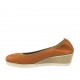 Decolté da donna in pelle cuoio zeppa 4 - Misure disponibili: 42, 43, 44