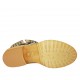 Botines con hebilla para mujer en piel y piel perforada de color gris pardo tacon 3 - Tallas disponibles:  32, 33