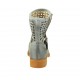 Stivaletto da donna con fibbia in pelle e pelle traforata avio tacco 3 - Misure disponibili: 33, 44