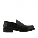 Mocassino elegante e classico da uomo in pelle nera