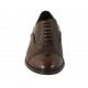 Chaussure richelieu élégant avec bout droit pour hommes en cuir marron - Pointures disponibles:  37, 49, 50