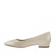 Woman's pump in ivory pearled leather heel 2 - Available sizes:  33, 34