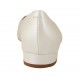Woman's pump in ivory pearled leather heel 2 - Available sizes:  33, 34