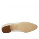 Woman's pump in ivory pearled leather heel 2 - Available sizes:  33, 34