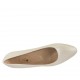 Woman's pump in ivory pearled leather heel 2 - Available sizes:  33, 34
