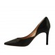 Scarpa aperta al lato da donna in pelle nera tacco 8 - Misure disponibili: 34