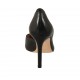Zapato de salon para mujer con corte lateral en piel negra tacon 8 - Tallas disponibles:  34