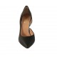 Scarpa aperta al lato da donna in pelle nera tacco 8 - Misure disponibili: 34