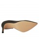 Zapato de salon para mujer con corte lateral en piel negra tacon 8 - Tallas disponibles:  34