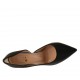 Scarpa aperta al lato da donna in pelle nera tacco 8 - Misure disponibili: 34