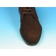Zapato con cordones alto al tobillo para hombre en gamuza marron oscuro - Tallas disponibles:  40, 44