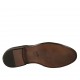 Men's laced derby shoe with floral captoe in black leather - Available sizes:  50