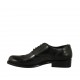 Chaussure richelieu élégant avec bout golf pour hommes en cuir noir - Pointures disponibles:  50
