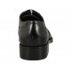 Chaussure richelieu élégant avec bout golf pour hommes en cuir noir - Pointures disponibles:  50