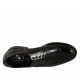 Chaussure richelieu élégant avec bout golf pour hommes en cuir noir - Pointures disponibles:  50