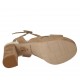 Sandalia para mujeres con plataforma y cinturon en gamuza arena tacon 9 - Tallas disponibles:  31