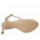 Sandalia para mujer en charol desnudo con cinturon tacon 8 - Tallas disponibles:  42
