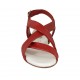 Sandalo da donna in pelle rossa tacco 2 - Misure disponibili: 33, 42, 43, 44, 45