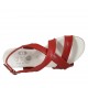 Sandalo da donna in pelle rossa tacco 2 - Misure disponibili: 33, 42, 43, 44, 45