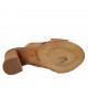 Woman's open mules in tan leather heel 7 - Available sizes:  43