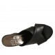 Sabo abierto para mujer en piel color negro tacon 7 - Tallas disponibles:  32, 33, 42, 43