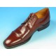 Chaussure derby à lacets avec bout droit pour hommes en cuir marron - Pointures disponibles:  43, 44, 45, 50, 51, 52, 53, 54