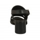 Sandale pour femmes en cuir noir perforé talon 5 - Pointures disponibles:  42, 43