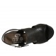 Sandalo da donna in pelle traforata nera tacco 5 - Misure disponibili: 33, 42, 43, 44