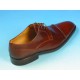 Chaussure derby à lacets avec bout droit pour hommes en cuir marron - Pointures disponibles:  43, 44, 45, 50, 51, 52, 53, 54