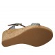 Sandalo da donna con cinturino e plateau in pelle e pelle intrecciata blu avio e grigia zeppa 9 - Misure disponibili: 42, 43, 44
