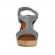 Sandalo da donna in pelle forata avio con plateau e zeppa 7 - Misure disponibili: 43, 45