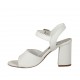 Sandale pour femmes avec courroie en cuir blanc talon 7 - Pointures disponibles:  42