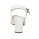 Sandale pour femmes avec courroie en cuir blanc talon 7 - Pointures disponibles:  42