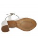 Sandalo da donna con cinturino in pelle bianca tacco 7 - Misure disponibili: 42