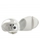 Sandale pour femmes avec courroie en cuir blanc talon 7 - Pointures disponibles:  42